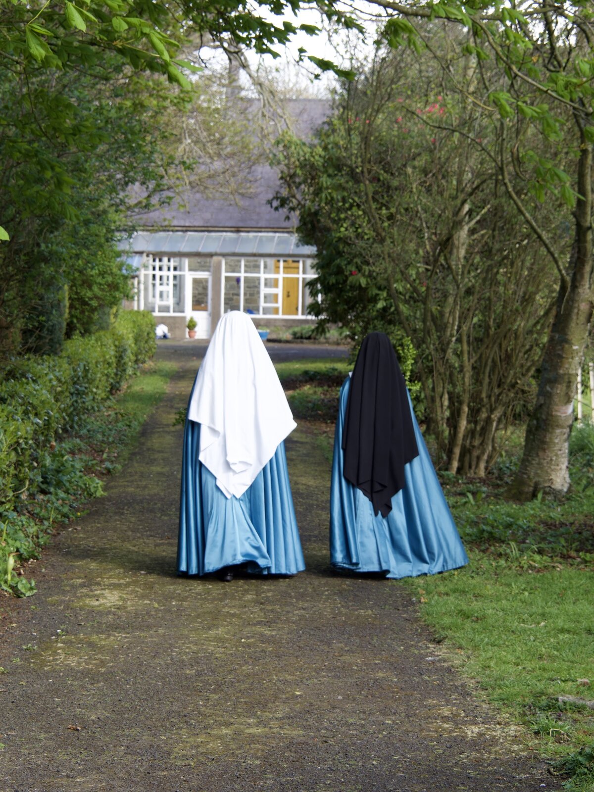 Sisters Adorers walking the path, Ardee